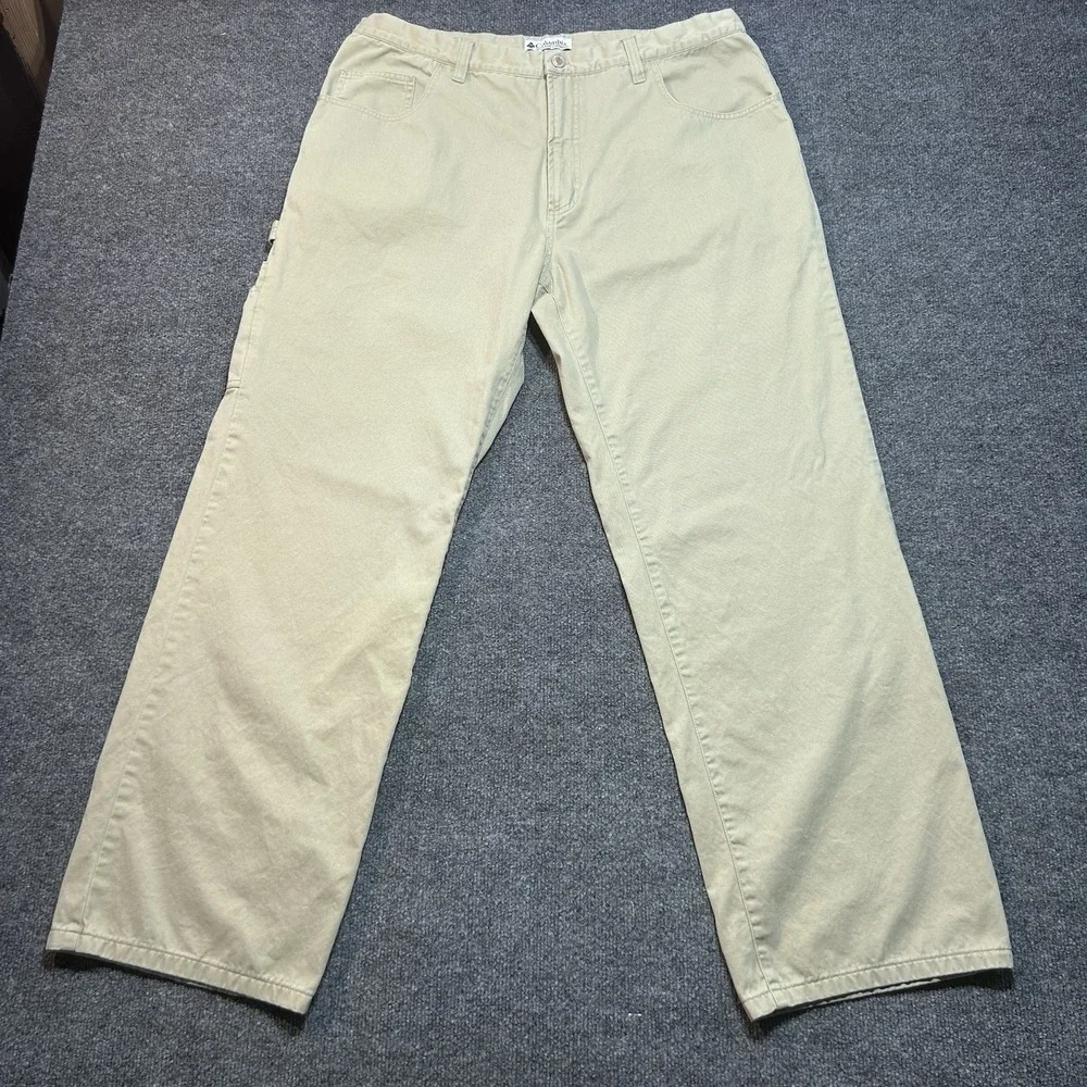 Columbia XM8010 Men's Carpenter Pants Tan Cotton Canvas Utility Workwear 38/32